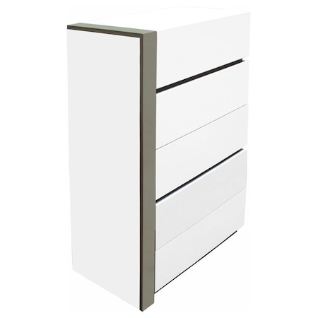Best Master Furniture Seville White Modern 5 Drawer Chest Seville 5 Drawer Chest
